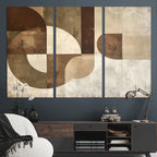 Wabi Sabi Geometric Wall Art | Abstract Modern Minimalist Canvas Print