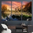 Yosemite Valley Wall Art, El Capitan Sunset Canvas Print