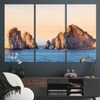 El Arco Wall Art Canvas Print, Framed Cabo San Lucas Ocean Arch Coastal Art