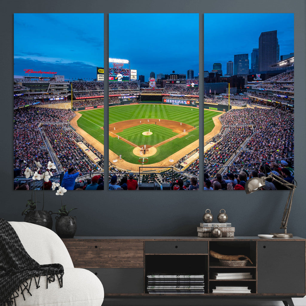 Target Field Stadium Wall Art Canvas Print, Minnesota Twins