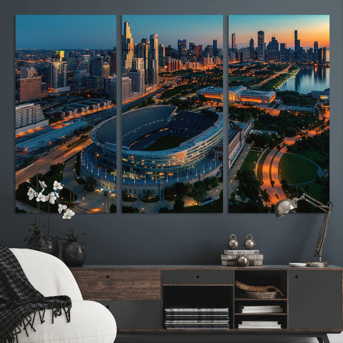 Chicago Bears Soldiers Field Wall Art Canvas Print