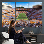 Tennessee Neyland Stadium Wall Art, Sports Arena Canvas, Framed and Ready to Hang
