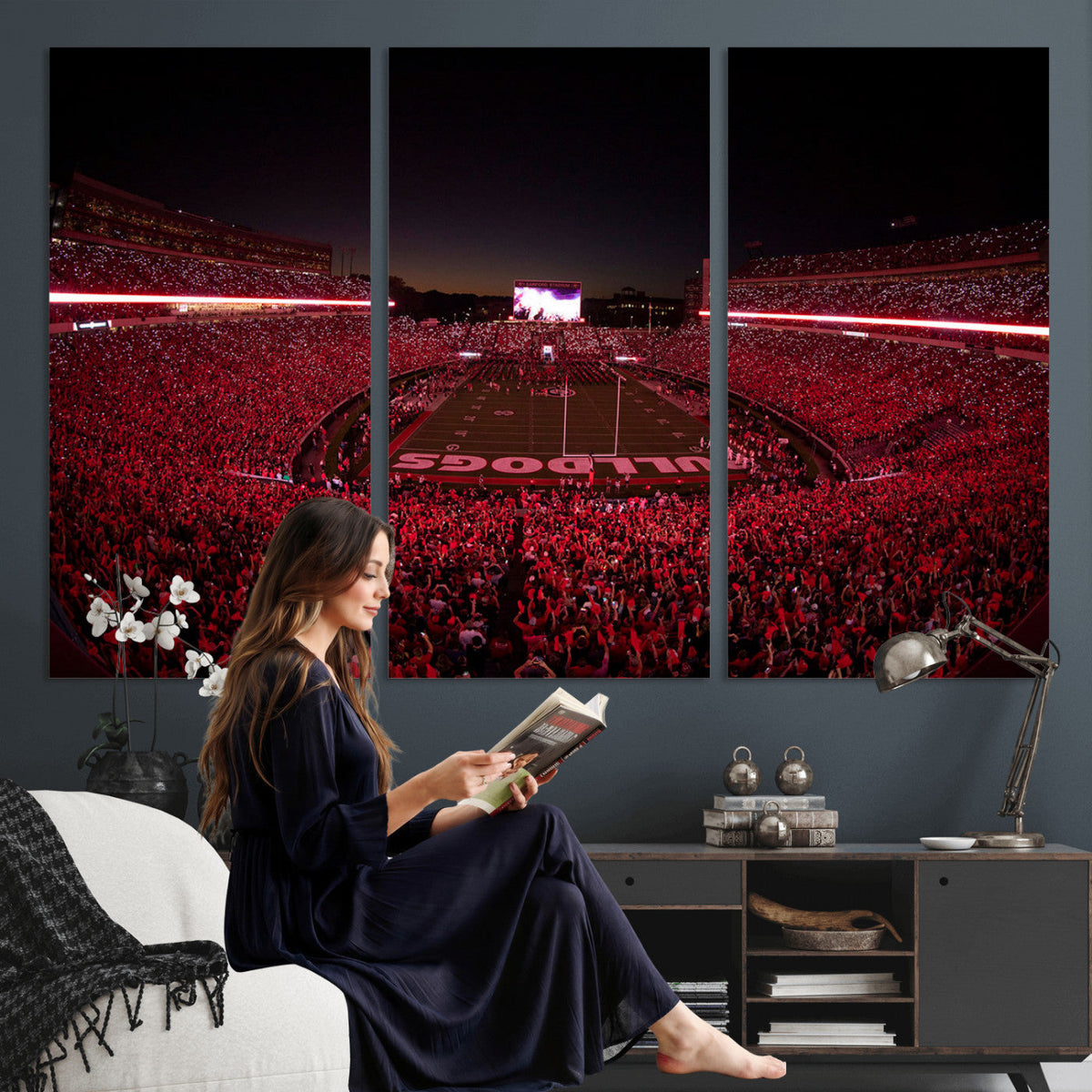 Dooley Stadium Wall Art, Sports Arena Canvas Print, Dooley Field Sanford Stadium
