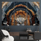 Abstract Wood Grain Canvas Print, Tree Ring Pattern Wall Art, Extra Large Living Room Wall Decor