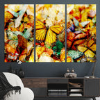 Butterfly Wall Art Canvas Print | Colorful Abstract Nature Artwork
