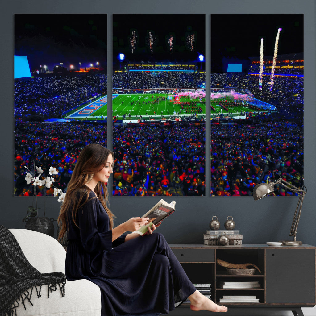Ole Miss Rebels Vaught Hemingway Stadium Wall Art Canvas Print