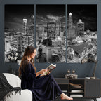Charlotte Skyline Canvas Wall Art Print | North Carolina Cityscape