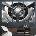 Vintage Airplane Wall Art Canvas Print