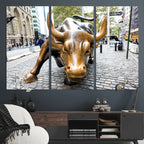 Charging Bull Wall Art Canvas Print