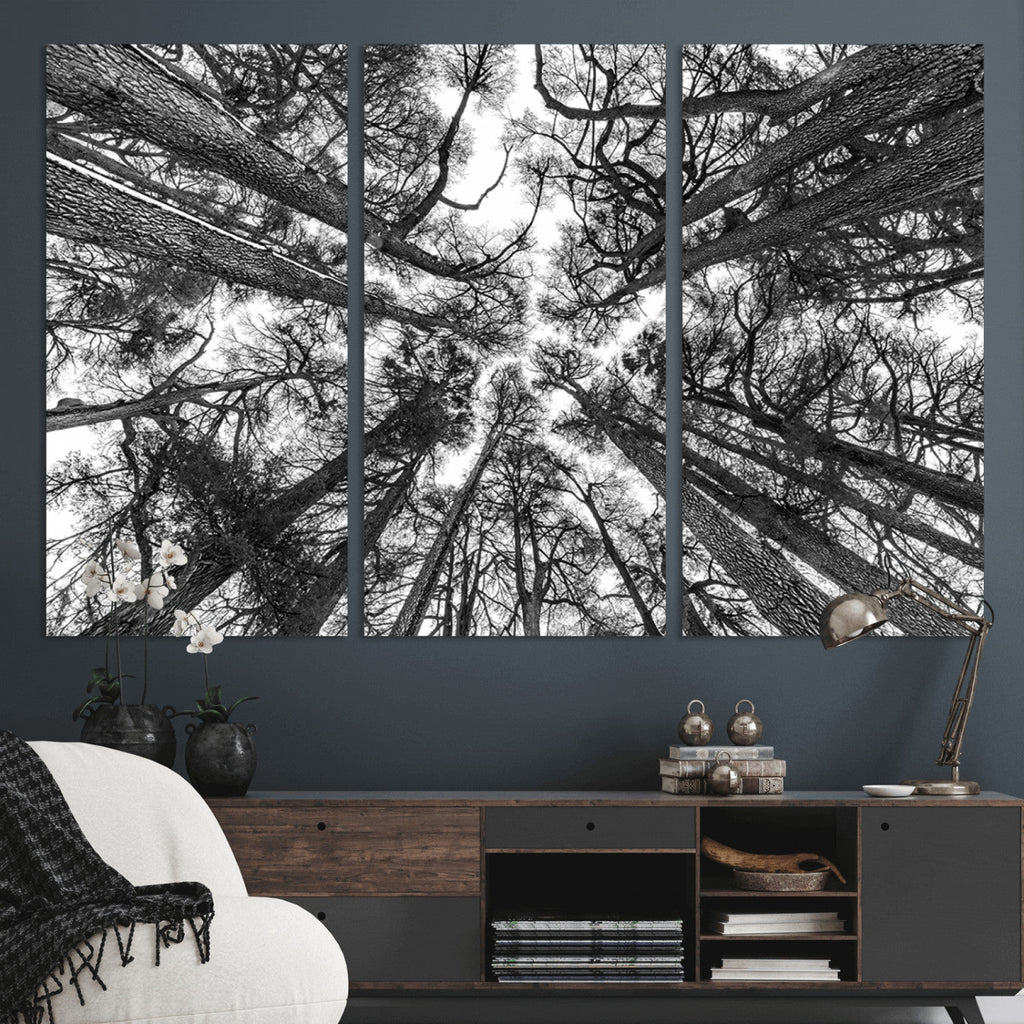 Trees Contemporary Art Canvas Print