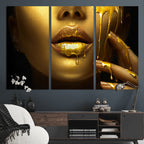 Gold and Women Wall Art Canvas Print