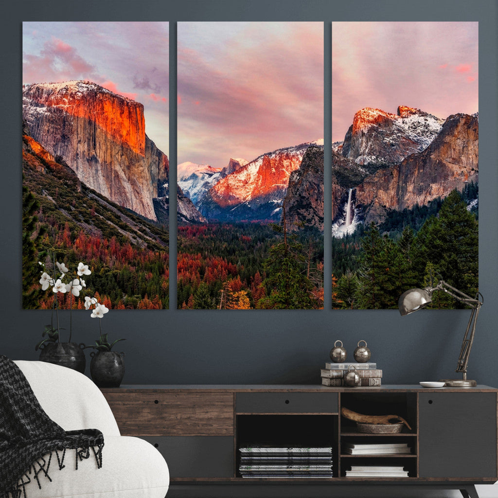Yosemite Half Dome Wall Art Canvas Print El Capitan