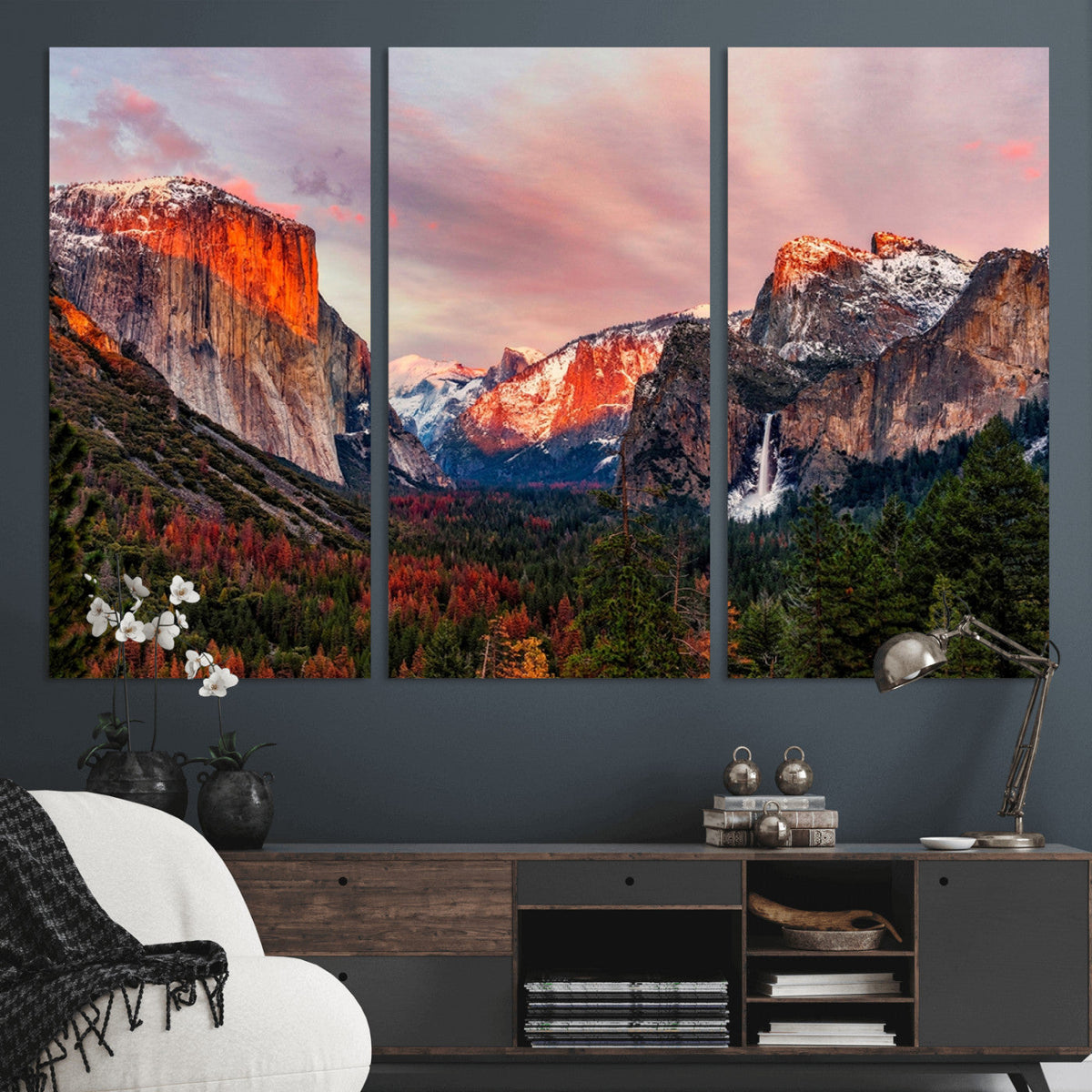 Yosemite Half Dome Wall Art Canvas Print El Capitan