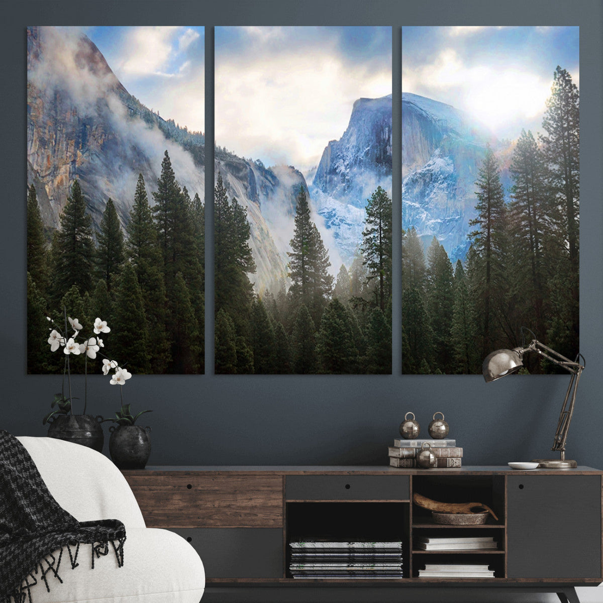 Half Dome Yosemite California Wall Art Canvas Print El Capitan