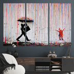 Banksy Wall Art Canvas Print | Framed Graffiti Street Art Picture