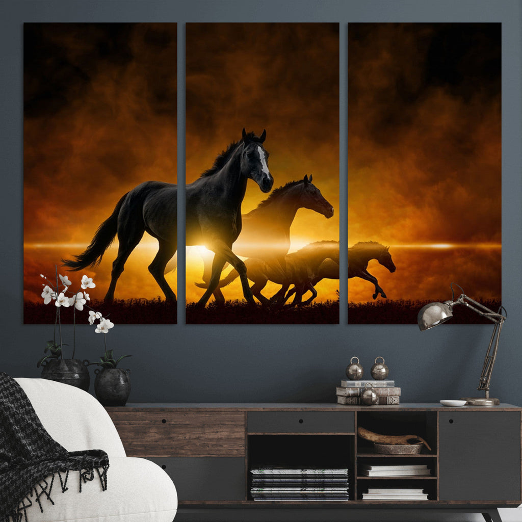 Horse Wall Art Canvas Print, Multi Panel Animal Canvas Print