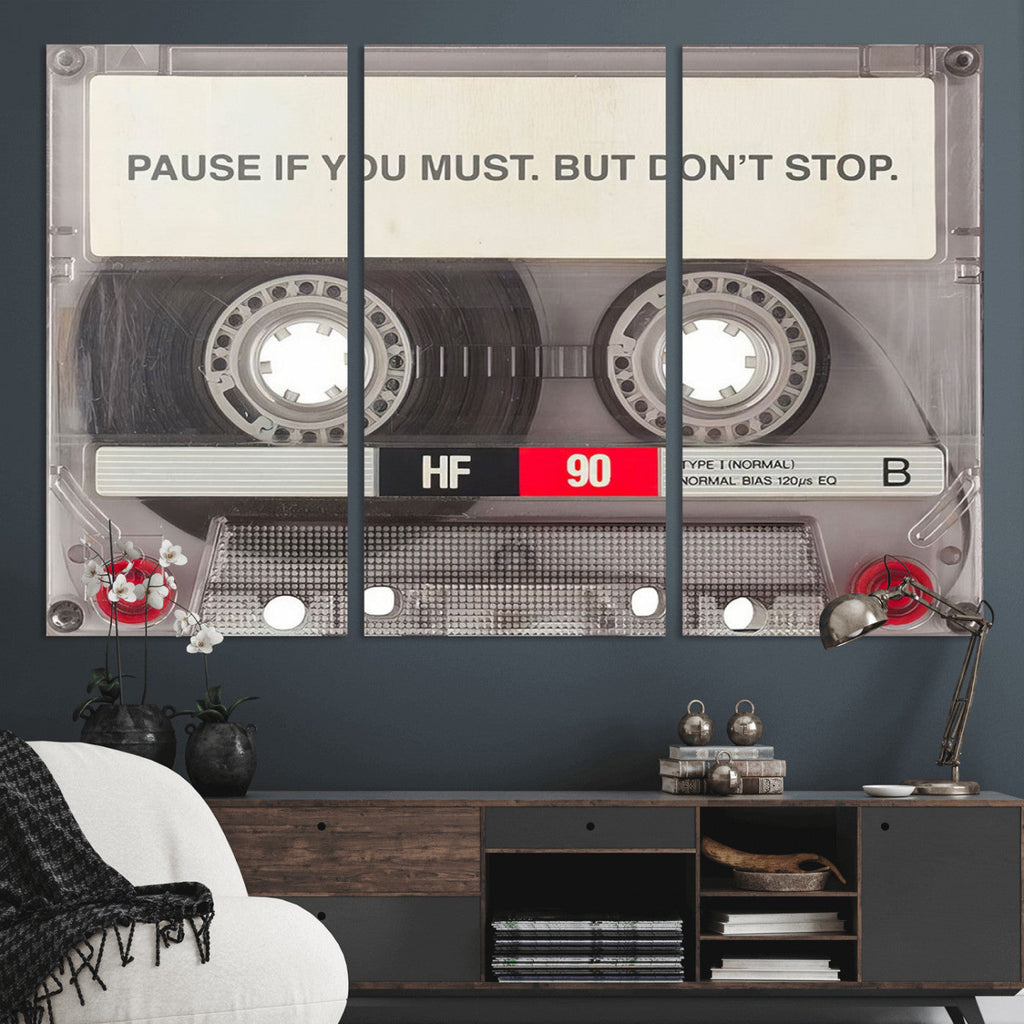 Music Cassette Iconic Wall Art Canvas Print
