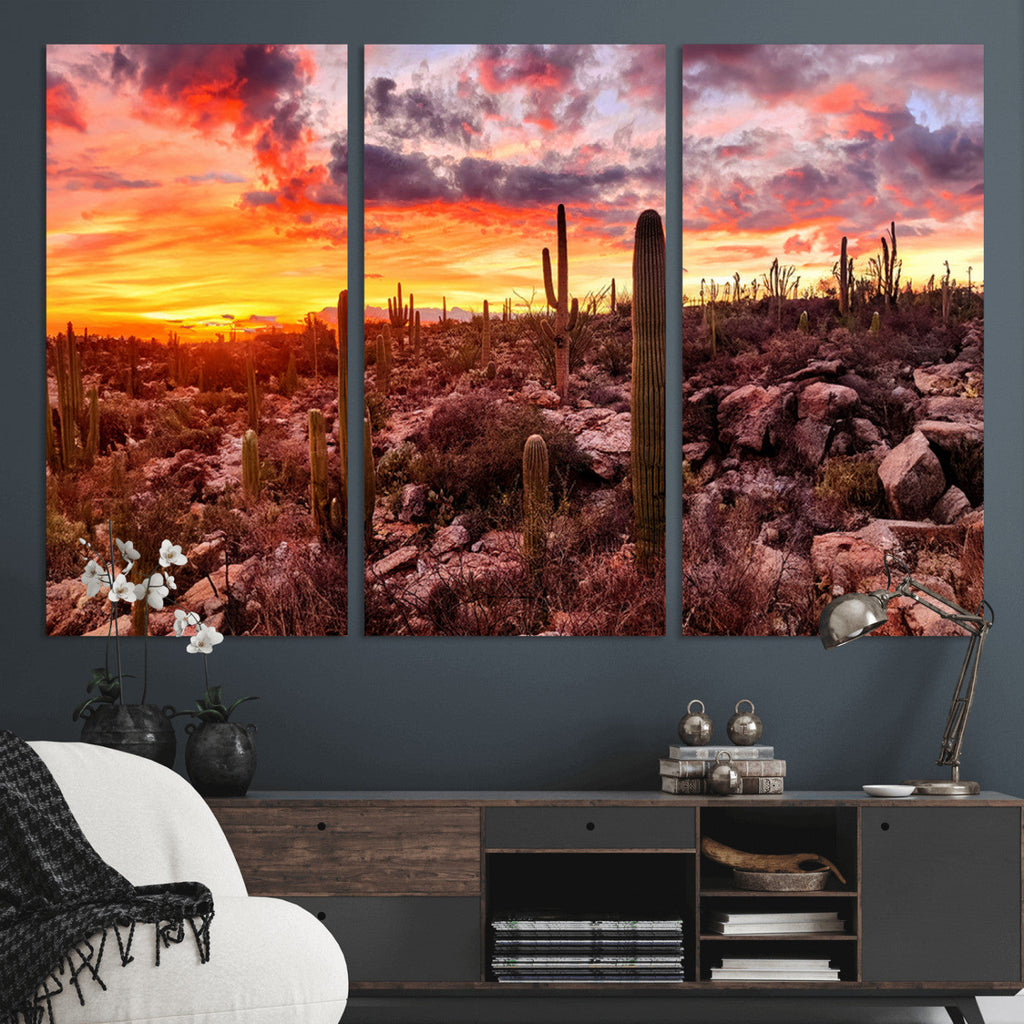 Arizona Desert Print, Western Cowboy Wall Art Print