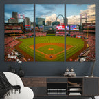 St. Louis Cardinals Baseball Team Print, Busch Stadium Wall Art, Framed and Ready to Hang