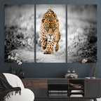 Jaguar Wall Art Canvas Print, Majestic Big Cat in Focused Pursuit
