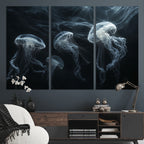 Jellyfish Wall Art Canvas Print, Elegant Wall Decor