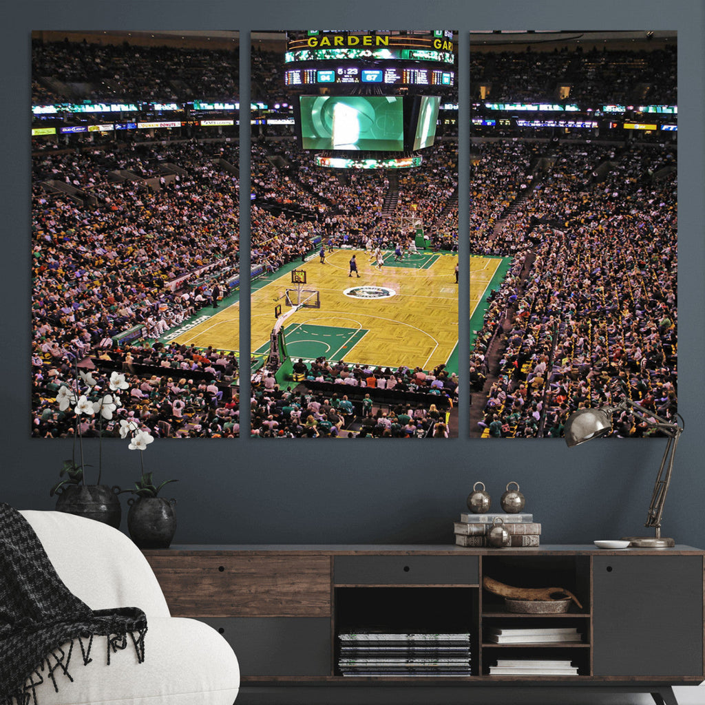 Celtics Game Versus The Timberwolves, Basketball Arena Wall Art