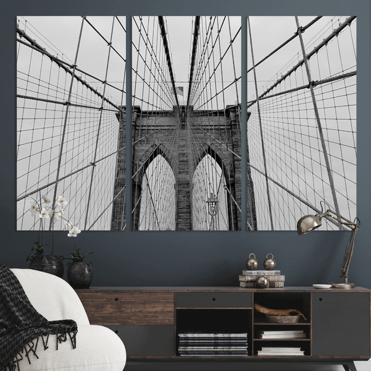 Large Brooklyn Bridge Wall Art Canvas Print