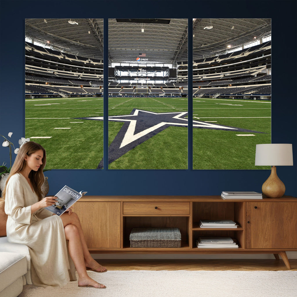 Dallas Cowboys Football Team Print - Arlington AT&T Stadium
