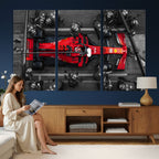 Ferrari Pit Stop Canvas Wall Art | Precision and Speed