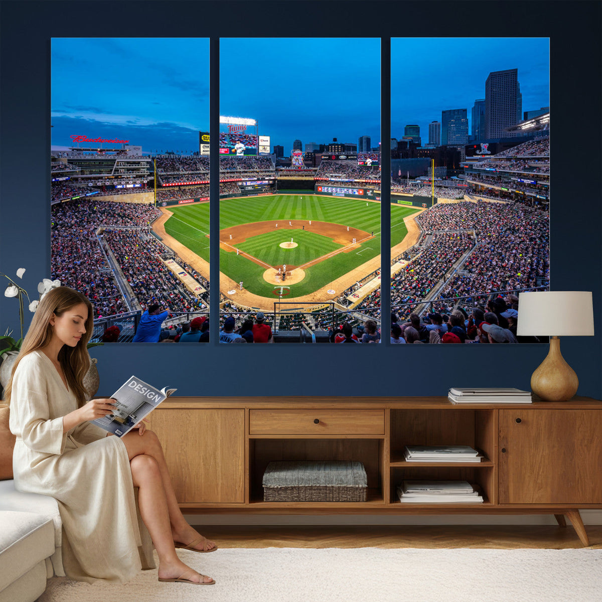 Target Field Stadium Wall Art Canvas Print, Minnesota Twins