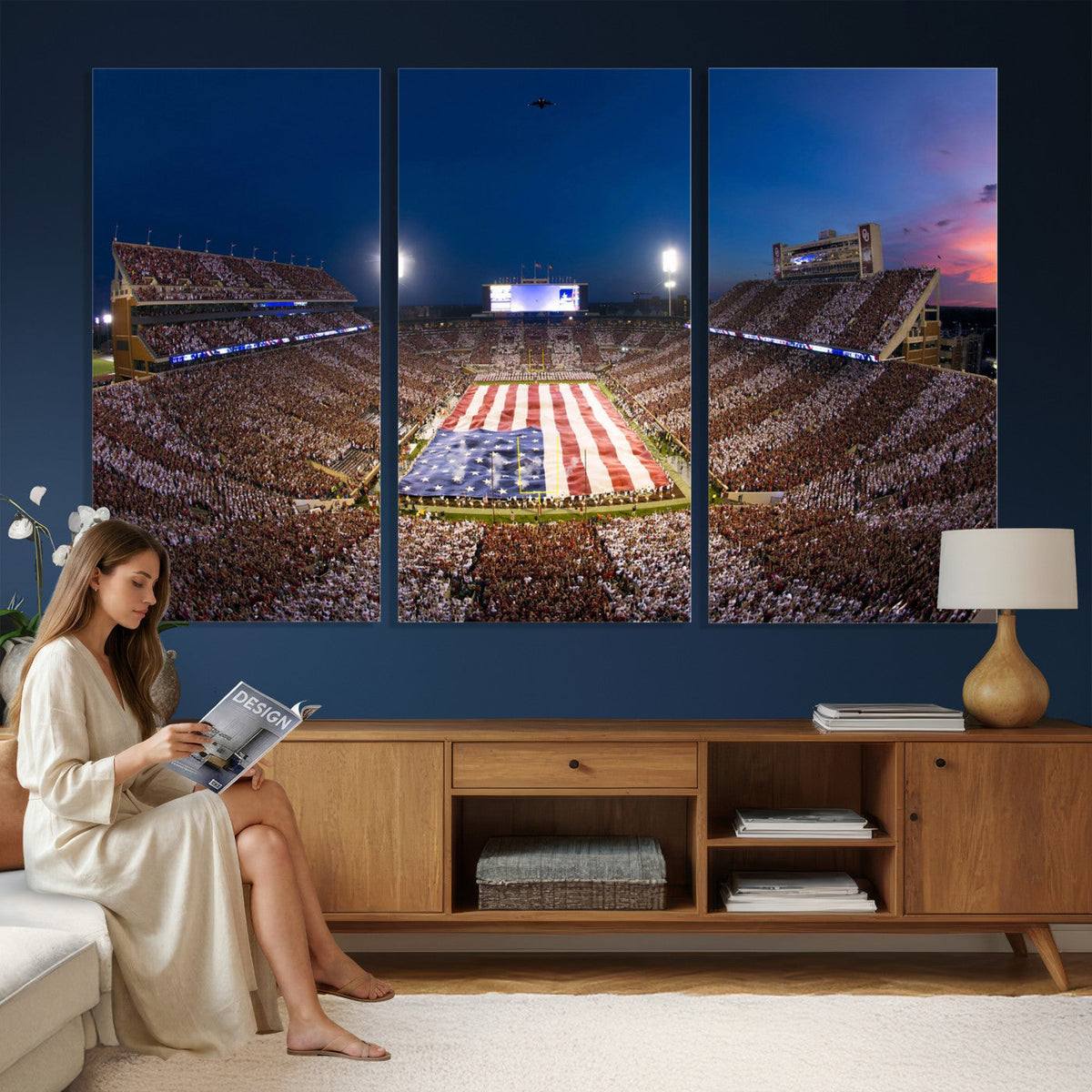 Oklahoma Sooners Memorial Stadium Wall Art Canvas Print