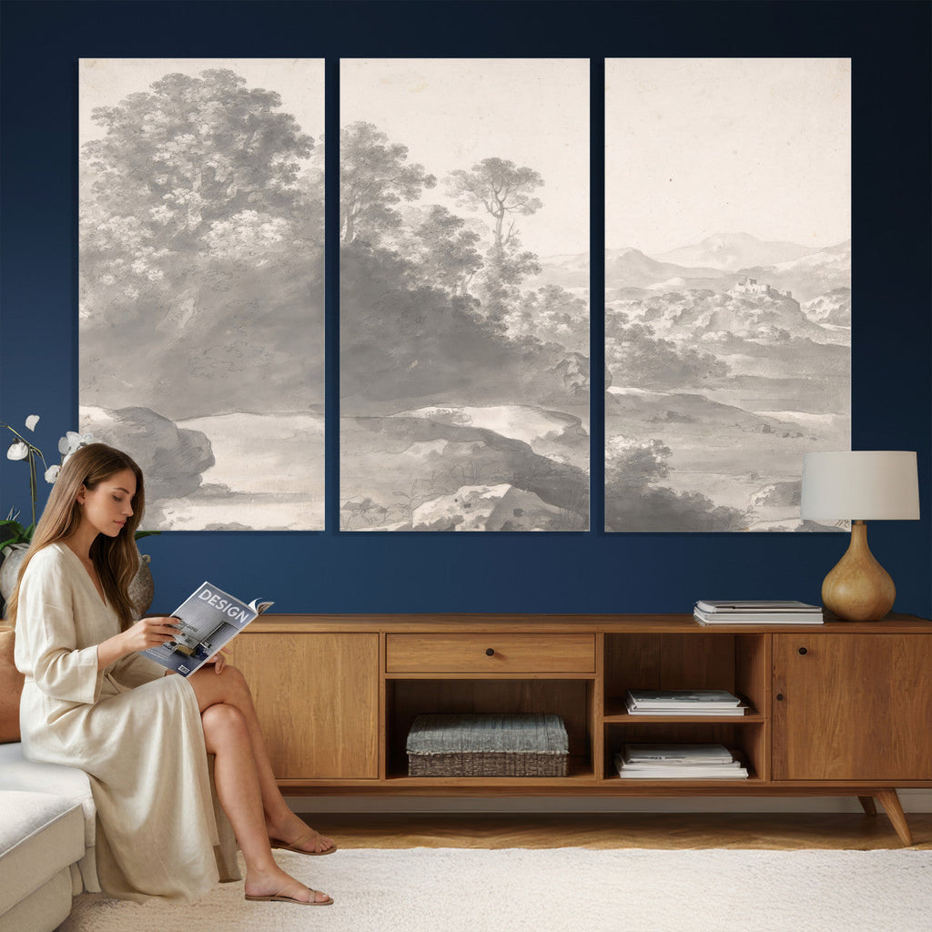 Van Poelenburch Landscape Canvas Wall Art | Dutch Golden Age