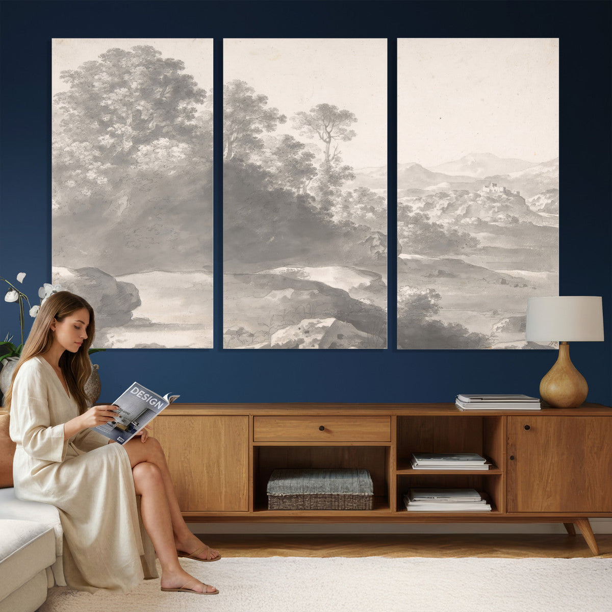 Van Poelenburch Landscape Canvas Wall Art | Dutch Golden Age
