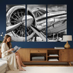 Vintage Antique Airplane Wall Art Canvas Print