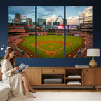 St. Louis Cardinals Baseball Team Print, Busch Stadium Wall Art, Framed and Ready to Hang