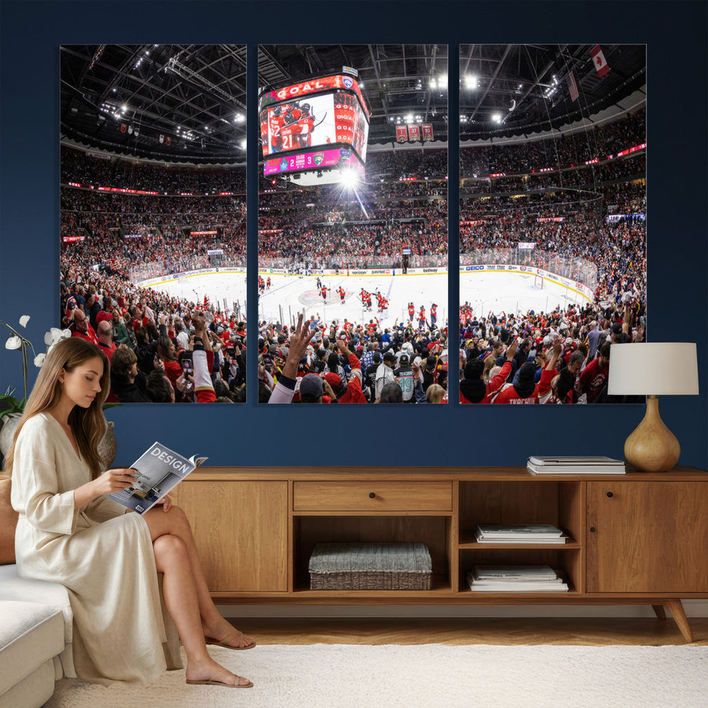 Amerant Bank Arena Wall Art Canvas Print, Hockey Arena