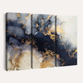 Black Marble Wall Art Canvas Print | Framed Abstract Gold Veins