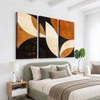 Geometric Abstract Wall Art Canvas Print, Mid Century Modern Wall Art