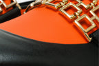 The Gemena Black & Orange Leather Bit Dress Loafer Men Shoe  Final Sale!