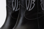 The Togg Black Leather Cowboy Women Boot Final Sale!