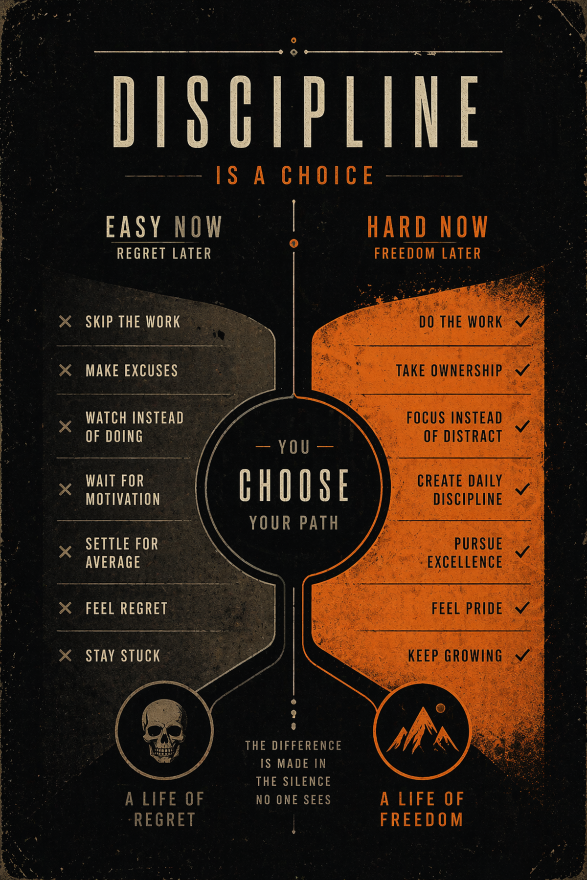 DISCIPLINE IS A CHOICE.