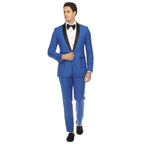 Men's Royal Blue Shawl Lapel Tuxedo – Slim Fit 2 Piece Suit | Ferrecci Reno