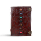 Dark Brown 7 Stones Leather Diary