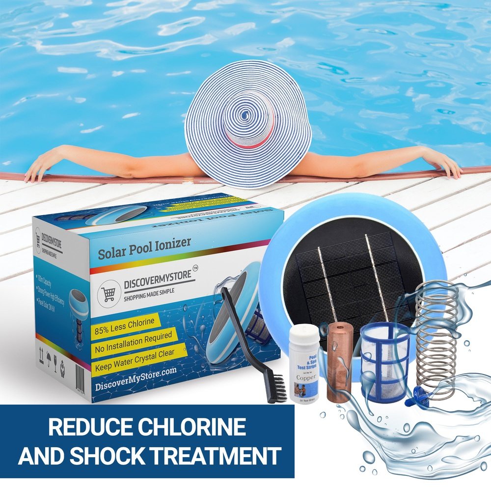 Solar Pool Ionizer for Swimming Pools Reduce Chlorine Usage