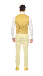 Men's Yellow Double Breasted Seersucker Vest – Grant