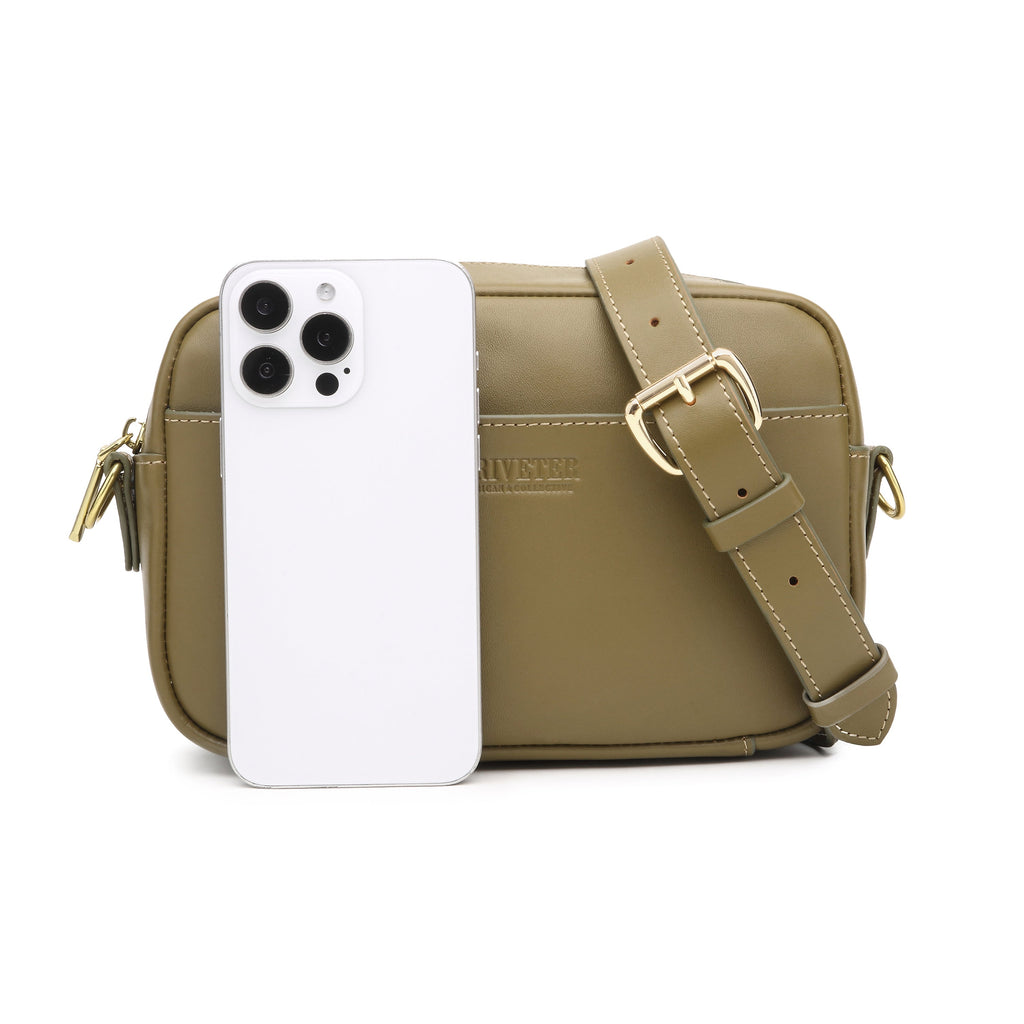 Jane Crossbody Bag | Fatigue Leather