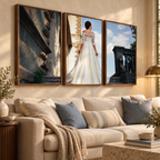 Custom 3 Panel Canvas Print, Personalized Photo Split Wall Art Set