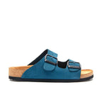 Bali Nubuck Leather Two-Strap Sandal // Navy