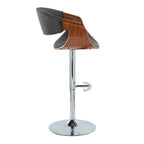 Curvo - Mid Century Modern Adjustable Barstool With Swivel (Set of 2) (2)