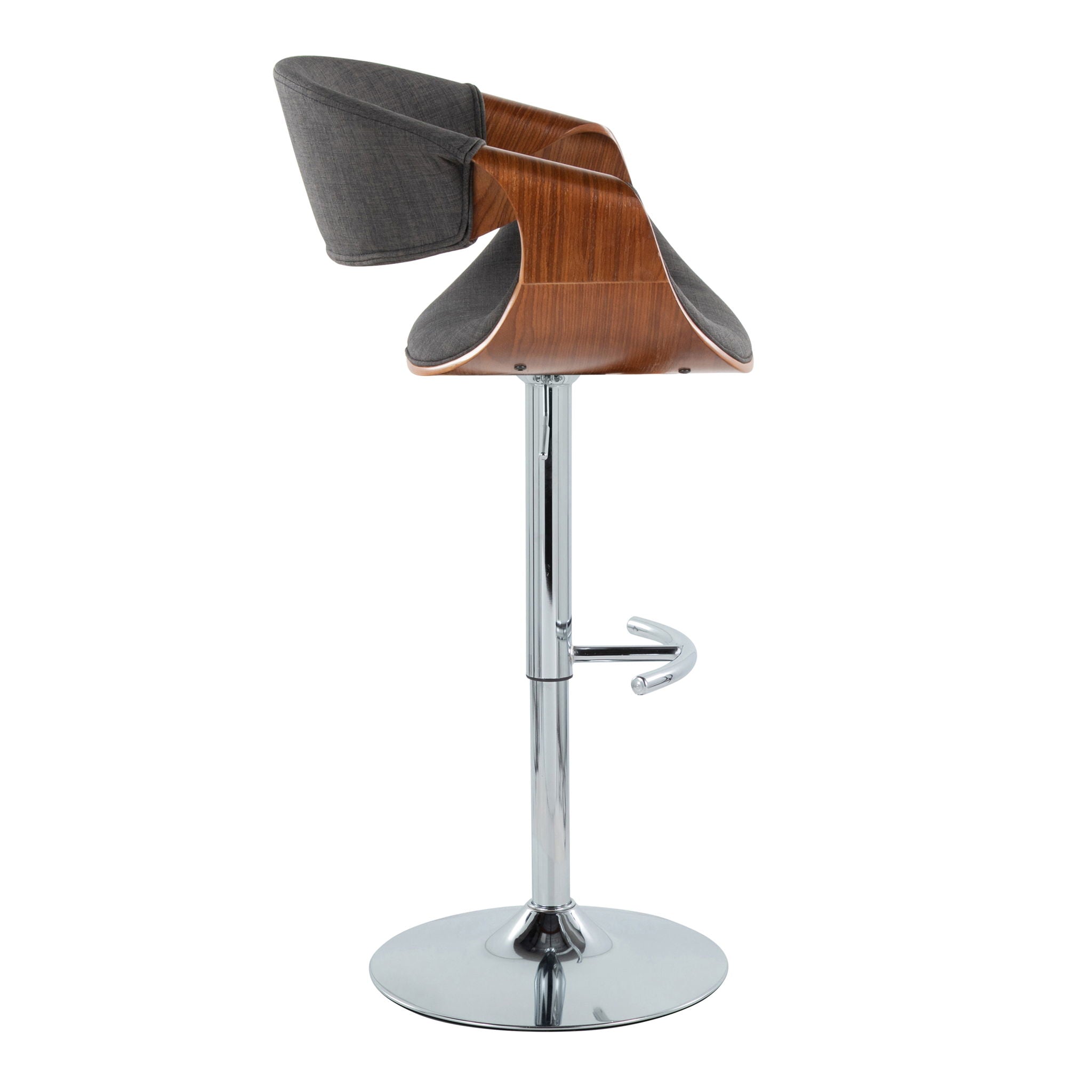 Curvo - Mid Century Modern Adjustable Barstool With Swivel (Set of 2) (2)